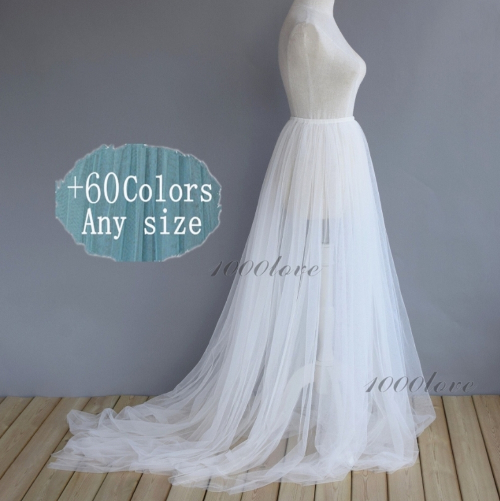 NBW Wedding Dress over skirt full wrap tulle